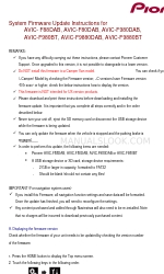 Pioneer AVIC-F980BT Instructions pour la mise à jour du micrologiciel du système
