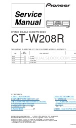 Pioneer CT-W208R - Dual Cassette Deck Manual de serviço