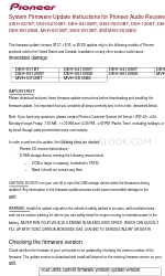 Pioneer DEH-S4100BT Instructions pour la mise à jour du micrologiciel