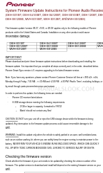 Pioneer DEH-S4100BT Instructions pour la mise à jour du micrologiciel