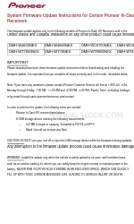 Pioneer DMH-WT7600NEX Instrucciones de actualización del firmware del sistema