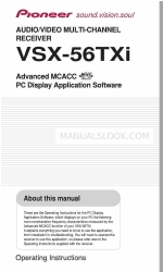 Pioneer Elite VSX-56TXi Operating Instructions Manual