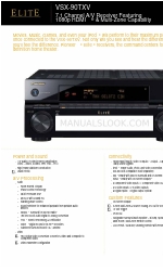 Pioneer Elite VSX-90TXV Spezifikationsblatt