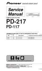 Pioneer PD-117 Service-Handbuch