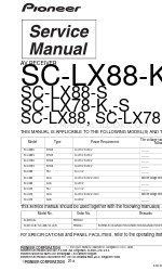 Pioneer SC-LX88-S 서비스 매뉴얼