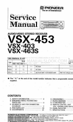 Pioneer VSX-403 Service Manual