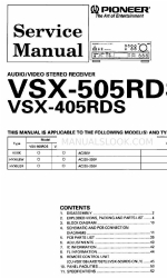 Pioneer VSX-405RDS Service Manual