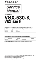 Pioneer VSX-430-K Manual de servicio