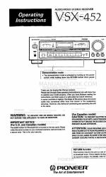 Pioneer VSX-452 Руководство по эксплуатации