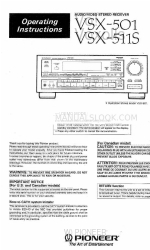 Pioneer VSX-501 Manuel d'utilisation