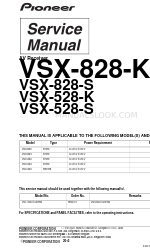 Pioneer VSX-828-K, VSX-828-S, VSX-528- Servicehandleiding