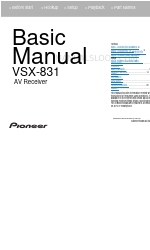 Pioneer VSX-831 Basishandleiding