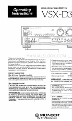 Pioneer VSX-D3S Panduan Petunjuk Pengoperasian