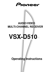 Pioneer VSX-D510 Operating Instructions Manual