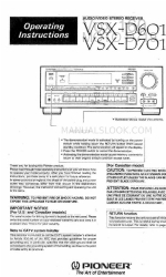 Pioneer VSX-D601 Panduan Petunjuk Pengoperasian