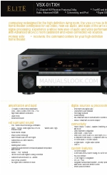 Pioneer VSX01TXH - Elite AV Receiver Specifiche tecniche