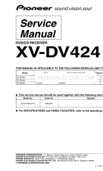 Pioneer XV-DV424 Service Manual