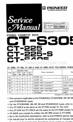 Pioneer CT-225 Service-Handbuch