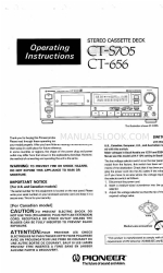 Pioneer CT-656 사용 설명서