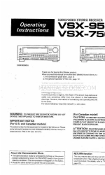 Pioneer VSX-9500S VSX-7500S Operating Instructions Manual