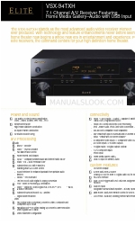 Pioneer VSX94TXH - Elite AV Receiver Specifiche tecniche