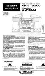 Pioneer XR-J1500C 取扱説明書