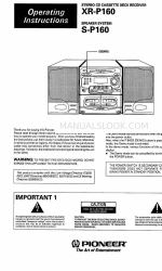 Pioneer XR-P160 Operating Instructions Manual