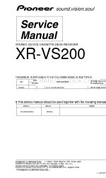 Pioneer XR-VS200 Manual de servicio