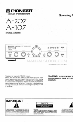 Pioneer A-107 Manual de Instruções
