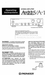 Pioneer A-115 Manual de Instruções