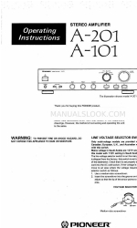 Pioneer A-201 Operating Instructions Manual