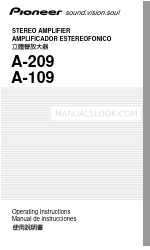 Pioneer A-209 Operating Instructions Manual
