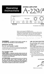 Pioneer A-229 Manuel d'utilisation