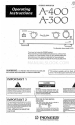 Pioneer A-300 Operating Instructions Manual
