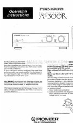 Pioneer A-300R Operating Instructions Manual