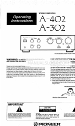 Pioneer A-302 Operating Instructions Manual
