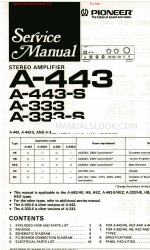 Pioneer A-333 Manual de serviço