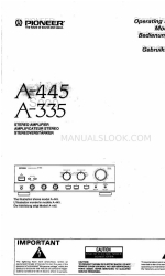 Pioneer A-335 Operating Instructions Manual