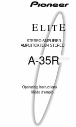 Pioneer A-35R - Elite Amplifier Manual de Instruções