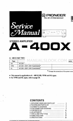 Pioneer A-400X Manual de serviço