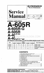 Pioneer A-405R Manuel d'entretien