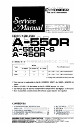 Pioneer A-550R 서비스 매뉴얼