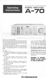 Pioneer A-70 Manual de instrucciones