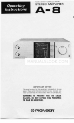 Pioneer A-8 Operating Instructions Manual