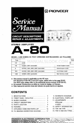 Pioneer A-80S/G Service-Handbuch