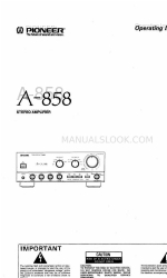 Pioneer A-858 Gebruiksaanwijzing