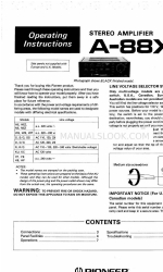 Pioneer A-88X 사용 설명서
