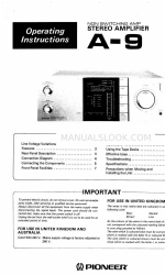 Pioneer A-9 HB Manual de Instruções