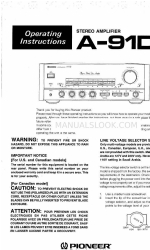 Pioneer A-91D Manual de Instruções