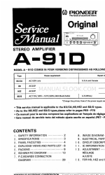 Pioneer A-91D Manual de serviço